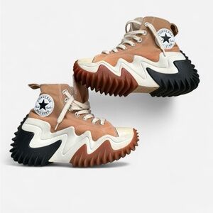 Tan and brown Converse Run Star Hike Trainers